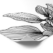 Moderne Schwarz-Weiß-Foliage Begrüßung Poster (Ecke)