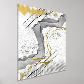 Moderne Schwarz-Weiß-Fossilien Minimalistische Kun Foliendrucke (Ablage )