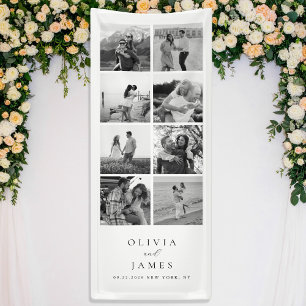 Moderne Schwarz-Weiß-Foto-Galerie Hochzeit Banner