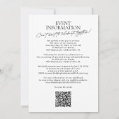 Moderne Schwarz-Weiß-Foto-Hochzeit Einladung (Rückseite)