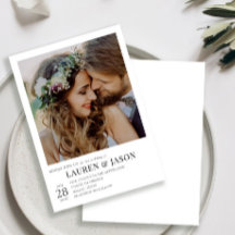 Moderne Schwarz-Weiß-Foto-Hochzeit