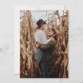 Moderne Schwarz-Weiß-Foto-Hochzeit Einladung (Rückseite)