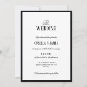 Moderne Schwarz-Weiß-Foto-Hochzeit Einladung (Vorderseite)