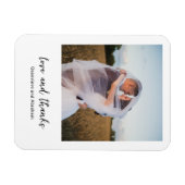 Moderne Schwarz-Weiß-Foto-Hochzeit Magnet (Horizontal)
