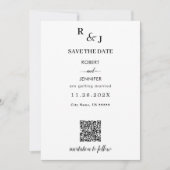 Moderne Schwarz-Weiß-Foto Hochzeit Save The Date (Vorderseite)
