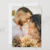 Moderne Schwarz-Weiß-Foto Hochzeit Save The Date (Rückseite)