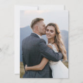 Moderne Schwarz-Weiß-Foto-Hochzeit Save The Date (Rückseite)
