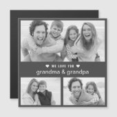 Moderne Schwarz-Weiß-Foto-Magnet-Karte Magnetkarte (Vorne/Hinten)