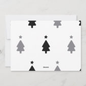 Moderne Schwarz-Weiß-Foto Weihnachtskarte Feiertagskarte (Rückseite)