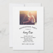 Moderne Schwarz-Weiß-Fotocollage Einladung (Rückseite)