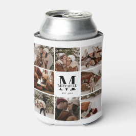 Moderne Schwarz-Weiß-Fotocollage-Keepake Dosenkühler