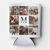 Moderne Schwarz-Weiß-Fotocollage-Keepake Dosenkühler (Vorderseite)