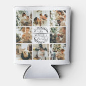 Moderne Schwarz-Weiß-Fotocollage Keepake kann Dosenkühler (Vorderseite)