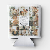 Moderne Schwarz-Weiß-Fotocollage Keepake kann Dosenkühler (Rückseite)