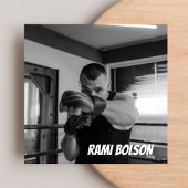 Moderne Schwarz-Weiß-Fotografie Beruflich Quadratische Visitenkarte