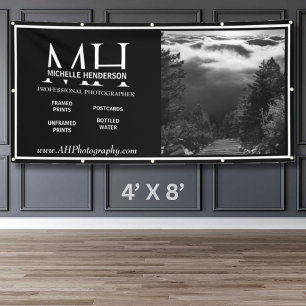 Moderne Schwarz-Weiß-Fotografie-Kabine Banner