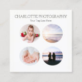 Moderne Schwarz-Weiß-Fotografien Platz Quadratische Visitenkarte (Vorderseite)