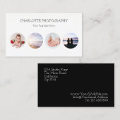 Moderne Schwarz-Weiß-Fotos 4 Visitenkarte (Vorne/Hinten)