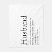 Moderne Schwarz-Weiß-Fun-Definition Fleecedecke (Vorderseite)