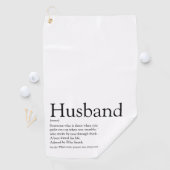 Moderne Schwarz-Weiß-Fun-Definition Golfhandtuch (Insitu)