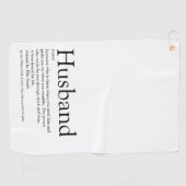 Moderne Schwarz-Weiß-Fun-Definition Golfhandtuch (Horizontal)