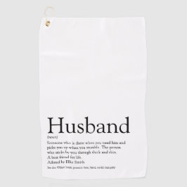 Moderne Schwarz-Weiß-Fun-Definition Golfhandtuch