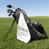 Moderne Schwarz-Weiß-Fun-Definition Golfhandtuch (Gras)