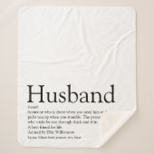 Moderne Schwarz-Weiß-Fun-Definition Sherpadecke (Vorderseite)