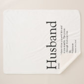 Moderne Schwarz-Weiß-Fun-Definition Sherpadecke (Vorderseite (Horizontal))