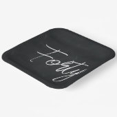 Moderne Schwarz-Weiß-Geburtstagsparty Pappteller (Gewinkelt)