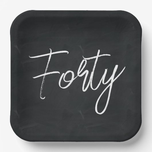 Moderne Schwarz-Weiß-Geburtstagsparty Pappteller (Vorderseite)