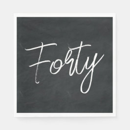 Moderne Schwarz-Weiß-Geburtstagsparty Serviette