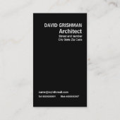 Moderne Schwarz-Weiß-Gelb-Monogramm Visitenkarte (Rückseite)