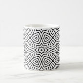 Moderne Schwarz-Weiß-Geometrie Kaffeetasse (Mittel)