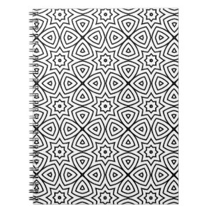 Moderne Schwarz-Weiß-Geometrie Notizblock