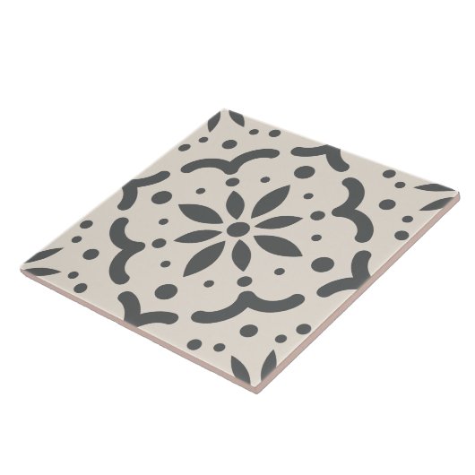 Moderne Schwarz-weiß geometrische DIY Fliese (Seite)