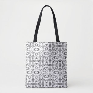 Moderne Schwarz-Weiß-Geometrische Dreiecksstruktur Tasche