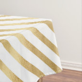 Moderne Schwarz-weiß geometrische Goldrapare Tischdecke (Beispiel)