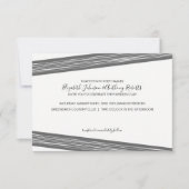 Moderne Schwarz/Weiß gestreifte Hochzeitseinladung Einladung (Vorderseite)