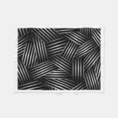 Moderne Schwarz-Weiß-Gewebe-Streifen Fleece-Decke Fleecedecke (Vorderseite (Horizontal))