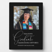 Moderne Schwarz-Weiß-Graduate-Plaque Fotoplatte (Vorderseite)