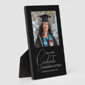 Moderne Schwarz-Weiß-Graduate-Plaque Fotoplatte (Seite)