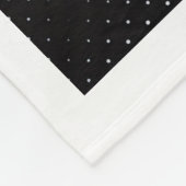 Moderne Schwarz-Weiß-Halfton-Punktmuster-Decke  Fleecedecke (Ecke)