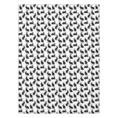 Moderne Schwarz-Weiß-Hasenmuster Ostern Tischdecke (Vorderseite)
