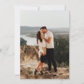 Moderne Schwarz-weiß Heart Foto Wedding Einladung (Rückseite)