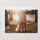 Moderne Schwarz-Weiß-Hochzeit 4 Foto Save The Date (Rückseite)