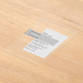 Moderne Schwarz-Weiß-Hochzeit Acryleinladungen (Ablage )