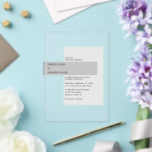 Moderne Schwarz-Weiß-Hochzeit Acryleinladungen (In Situ (Hochzeit))