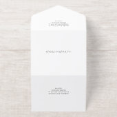 Moderne Schwarz-Weiß-Hochzeit All-in-One-Einladung (Außenseite)