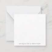 Moderne Schwarz-Weiß-Hochzeit Blank Vielen Dank Mitteilungskarte (Rückseite)